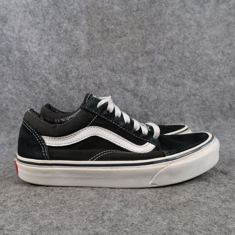 Vans Shoes Womens 5.5 Sneakers Old Skool Skate Casual Suede Canvas Black Lace Up